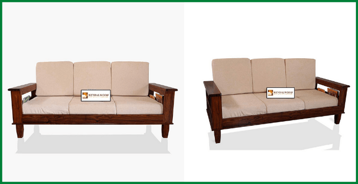 KendalWood  Sheesham Wooden 3 Seater Sofa Set