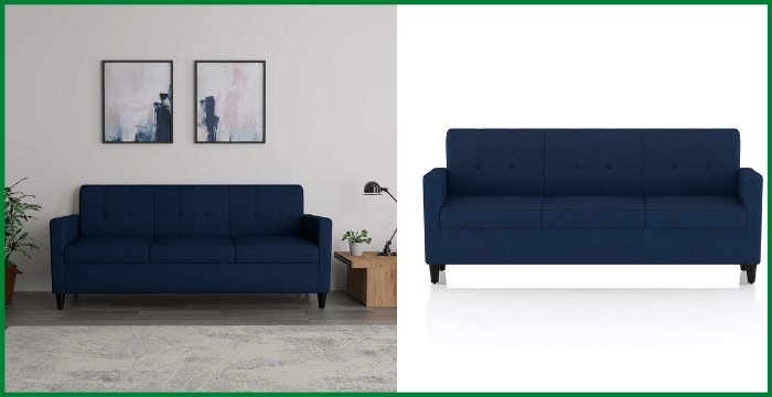 Solimo Buda Fabric 3 seater Sofa