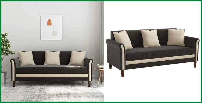 Solimo Houstan Fabric 3 Seater Sofa